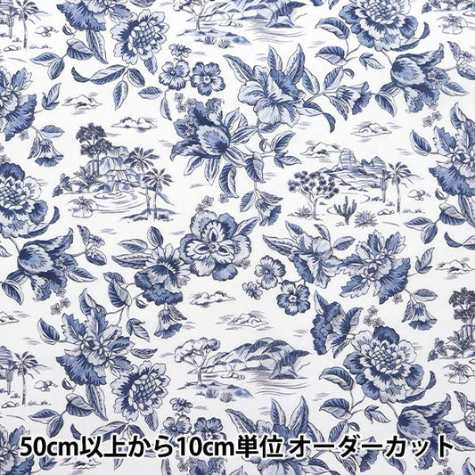 [Dalla quantità 5] tessuto "Liberty Fabric Tanalone Delft Legoon 3634135-24Cu" Liberty Giappone Liberty Giappone