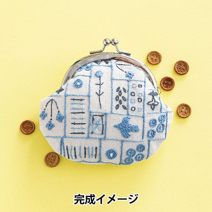 Embroidery kit "Hoshi Akari's embroidery notebook Gamaguchi Line drawing 548] Totsuka Sashimi