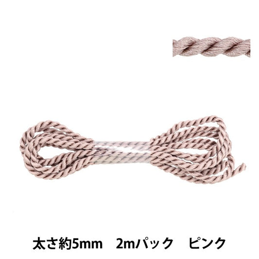 Ruban d'artisanat "Code de torsion d'environ 5 mm de largeur 2m pack rose NR-01C"