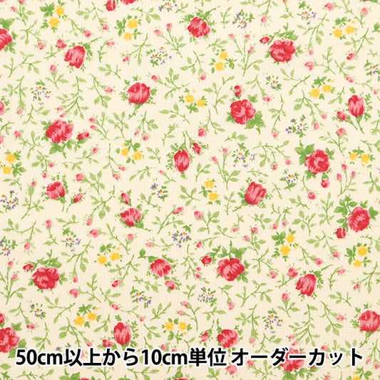 [From quantity 5] Fabric 『Sheeting Rose Garden Pink NO-ROSE-A]