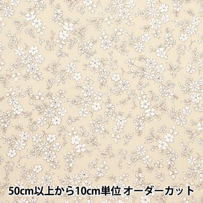 [De la quantité 5] tissu "Sketing Sketch Flower Mini Natural No-Fllis-A"