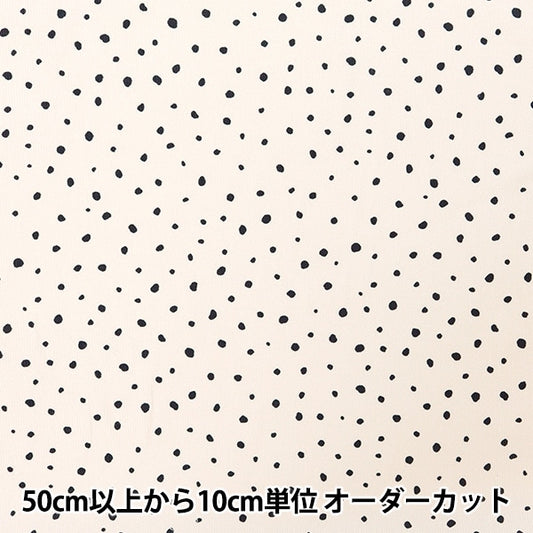 [From quantity 5] Fabric "21W Corduroy Soft Processing Dalmatian Pattern Ivory COR21P-DM-IV"