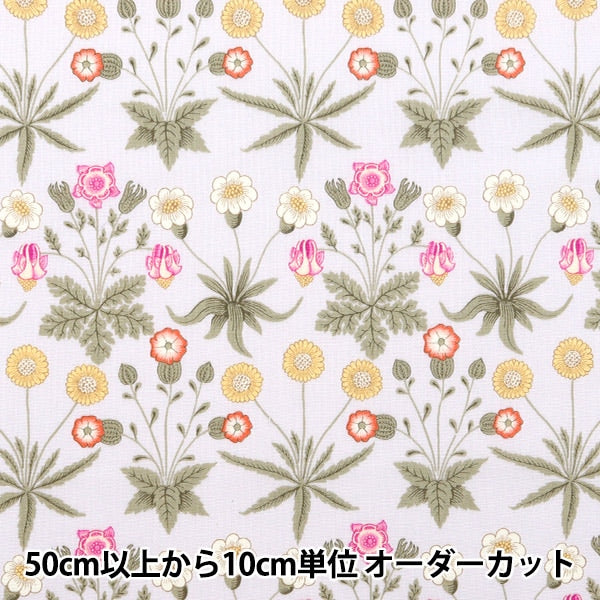 [From quantity 5] Fabric 『Sheeting V & A Daisy Pink VA10014-D]