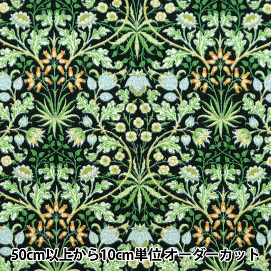 [From quantity 5] Fabric 『Sheeting V & A Hyacinth Green VA10015-E]