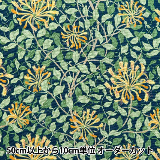 [From quantity 5] Fabric 『Sheeting V & A Honey Sackle Navy VA10016-D]