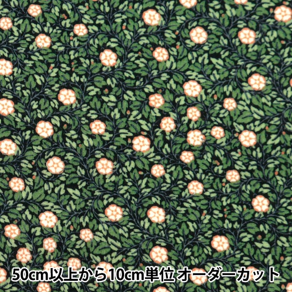 [From quantity 5] Fabric 『Lawn V & A Rose Bush Green VA10020-F]