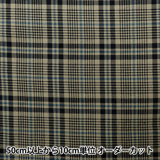 [De la cantidad 5] Fabric "Camisa Cole Tenpo Pattern Khaki X Black AP35403-2f"