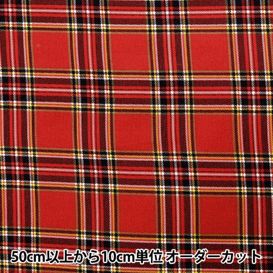 [From quantity 5] Fabric "Shirt Call Ten Print Check Pattern Red AP35403-3E"