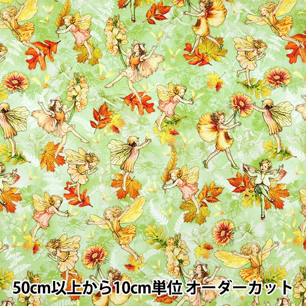 [De la quantité 5] tissu "USA Cotton Flower Fairies Fairy Match DDC1523-Sage"