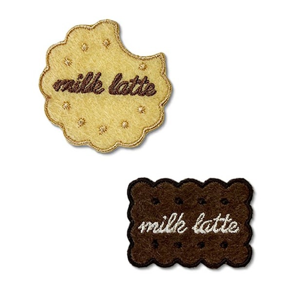 Aufnäher "Milch Latte (Milch Latte) Aufnäher Keks MLW-28]