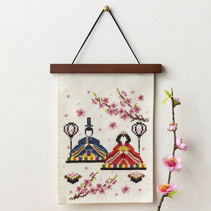 Kit de bordado "Cross Stitching Life es un condimento hermoso de la temporada de primavera, Breezats Spring Hinamatsuri 522303" Lecien Lucian Cosmo Cosmo