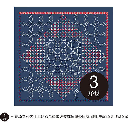 Broderie Tissu "Hanachikin Tissu Pack Drop Navy Blue H-14105" Olympus Olim Pass