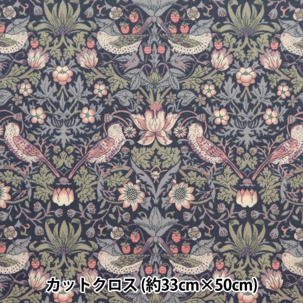 Stoff "Liberty Fabric Laminated Cut Cross ca. 33 x 50 cm Erdbeerdieb RC3635061J22H" Liberty Japan Liberty Japan