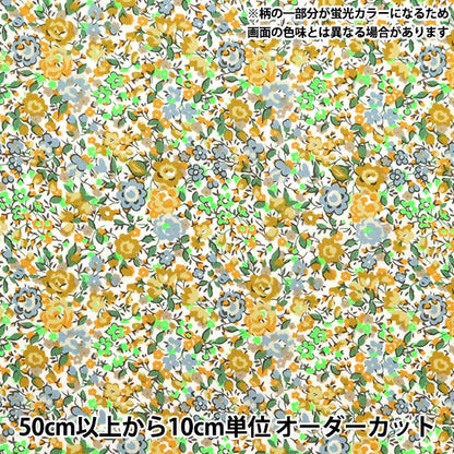 [Aus 5] Stoff "Liberty Fabric Neon Farbe Tanalone Emernal Georgina 3631251n-J24E" Liberty Japan Liberty Japan