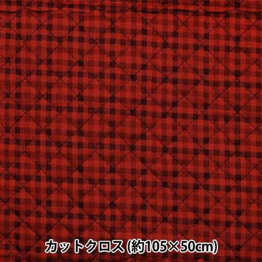 Tela "Kilt Basic Gingham Cut Cross aproximadamente 105 x 50 cm Rojo x negro CQ88320-4-1"