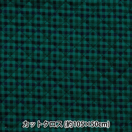 Stoff "TWILL KILT GINGHAM CROSS COURSE 105 x 50 cm Grüner x Schwarz CQ88320-4-3"