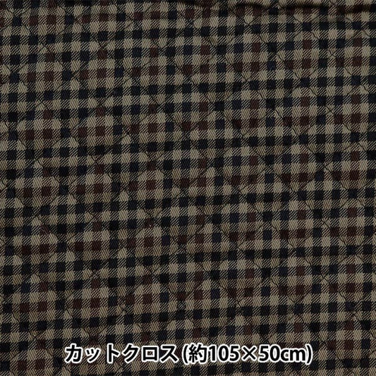 천・원단 "Twill Quilt Basic Gingham 컷 천 약 105 x 50cm Brown X Black CQ88320-4-4]