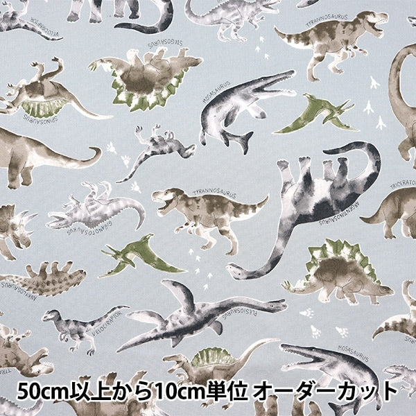 [De la quantité 5] Ox Toile colorée dinosaure dinosaure aquarelle image image gris cocan-din-gy kokka cocka