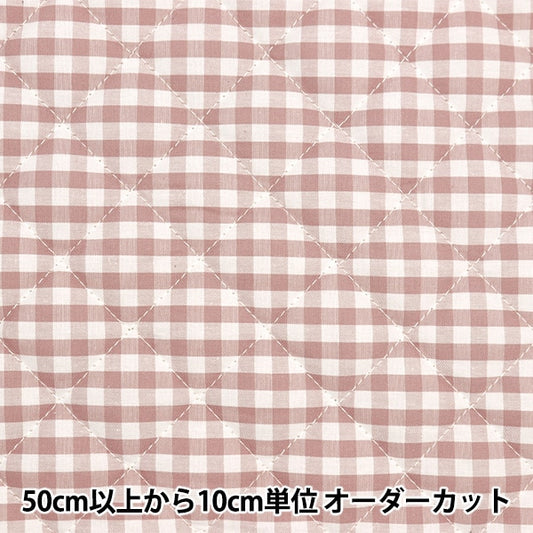 [From quantity 5] Fabric "Dyeing Gingham Kilt Smooth Color Old Rose Q-CO-GIM24-Or"