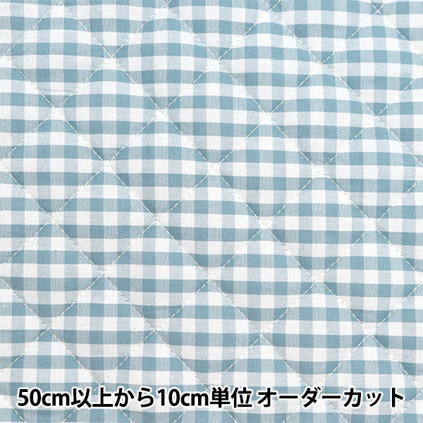 [来自数量5]织物“ Gingham Kilt Smile Color Nile nile Blue Q-CO-GIM24-NB”