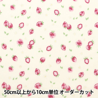 [Aus Quantität 5] Fabric "Schrecken Sie Petit Collection ICHIGO White Ptc-STRA-wh"