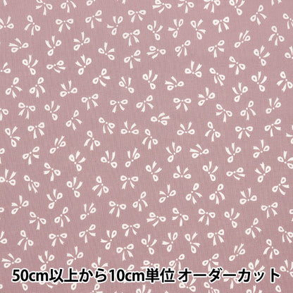 [From quantity 5] Fabric 『Sheeting MonobirdRibbon Purple No-Ribb-B]