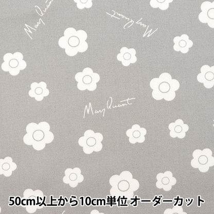 [Aus Menge 5] Stoff 『Oxford Mary Quant Small Flower Grey AP1020S-1D]