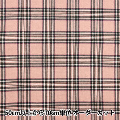 [수량 5에서] 천・원단 『옥스 Tartan Check Soft Pink Check-B]