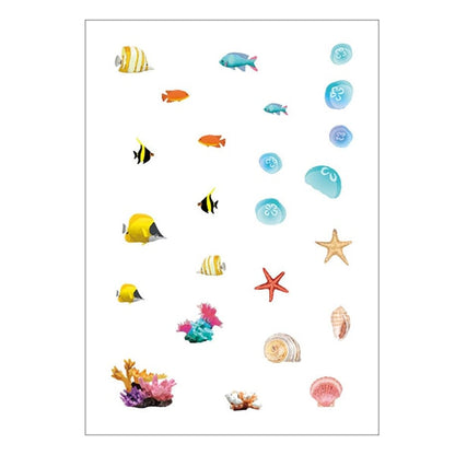 Resin material "One-touch transfer seal Small Sea Tropical Fish Shell Hitode ATE-281" Eruberu Elbert