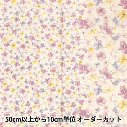 [From quantity 5] Fabric "MOMEN-T moment cotton linenSheeting Sprding flower generation 142-1350-C1]