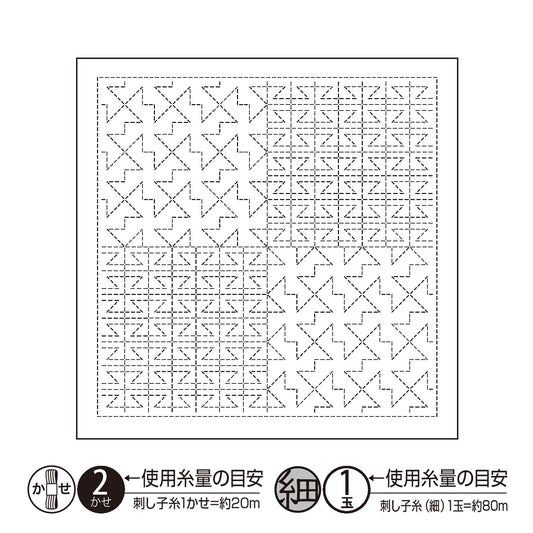 Embroidery Fabric "Hanachikin cloth Pack Wayama Road White H-1122" Olympus