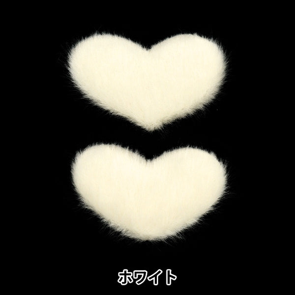 Запчатки из ручной работы "украшение мех части сердца белый 10-4296"
