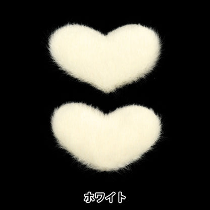 Запчатки из ручной работы "украшение мех части сердца белый 10-4296"