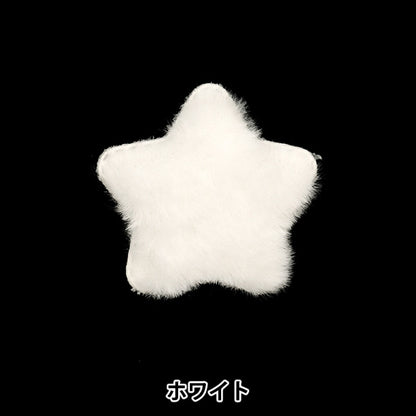 수예부품 "장식 모피 부품 스타 흰색 10-4322"
