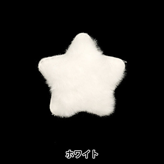 수예부품 "장식 모피 부품 스타 흰색 10-4322"