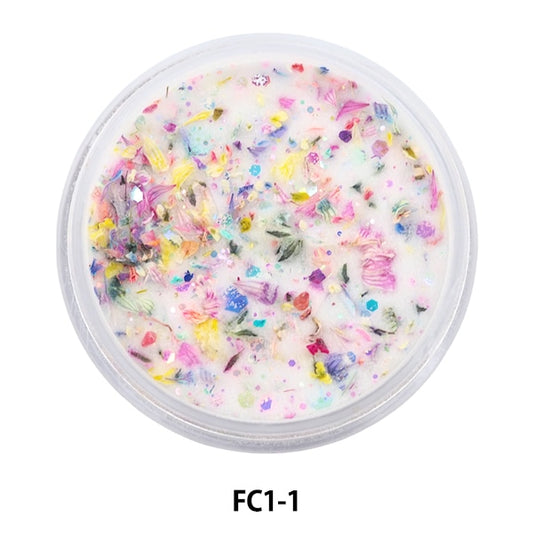 Matériau en résine "Collection de fleurs en poudre en acrylique 1 N ° 1 Couleur FC1-1" Smint Esmint