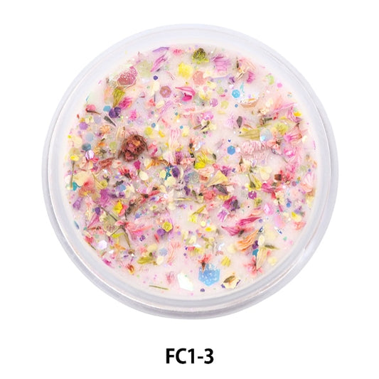 Matériau en résine "Collection de fleurs en poudre en acrylique 1 3e couleur fc1-3" Smint Esmint