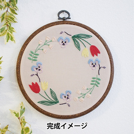 Embroidery kit "GARDEN PARTY Botanical Lease Tulip GP-K14" Olympus