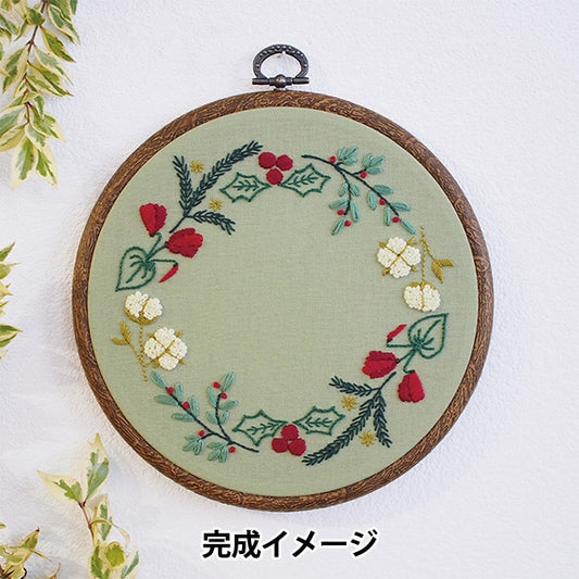 طقم تطريز "GARDEN PARTY Botanical Wreath Cotton GP-K16" Olympus