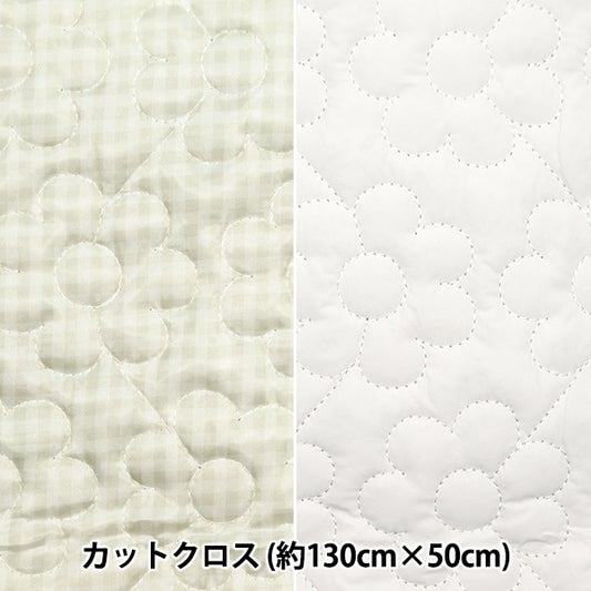 Fabric "Nylon quiltCut Cloth Approximately 130cm x 50cm Flower White C-HS2245-5B]