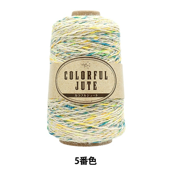 Primavera / veranoHilos "Yute colorido 5 No. 5 Amarillo verde HT2879" World Festa World Festa