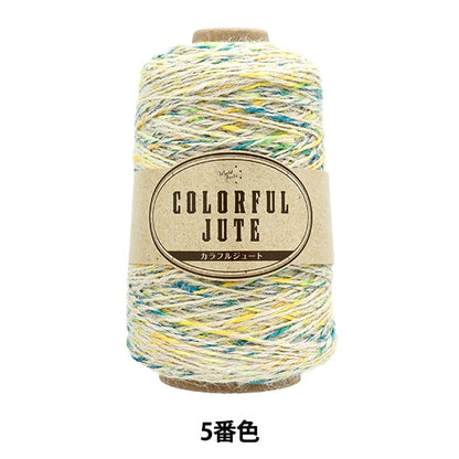 Primavera / veranoHilos "Yute colorido 5 No. 5 Amarillo verde HT2879" World Festa World Festa