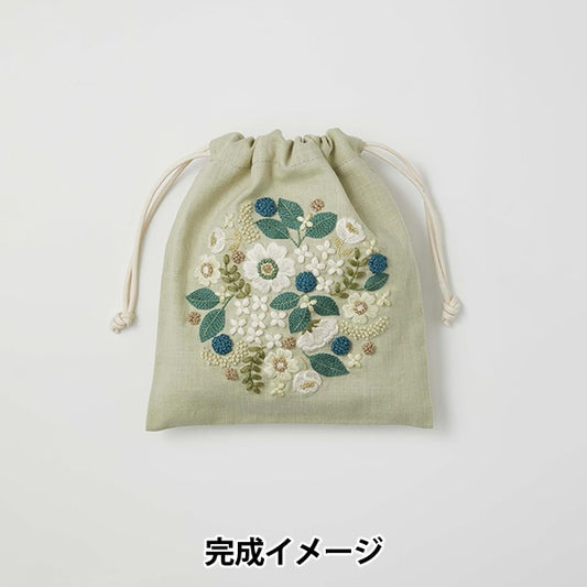 Комплект вышивки "Цветочная вышивка Yula Pretty Flower Sark 542404" Лекен Lecien Cosmo Cosmo