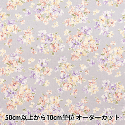 [来自数量5] 织物 “ Twill Grayish Flower Bouquet 850420-1-4”