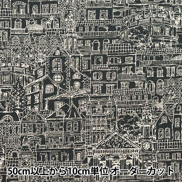 [From quantity 5] Fabric "Cotton hemp canvas home town gray base CLCHOME-GYB"