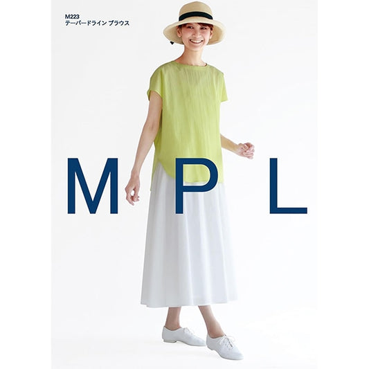 Muster "Verjüngende Linie Bluse M223 MSUN1200" Sonne / Planung Sonnenplanung