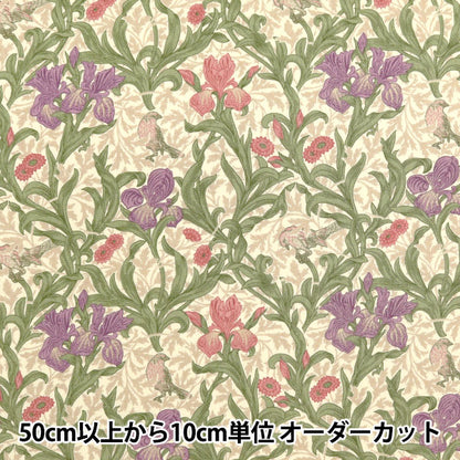 [From quantity 5] Fabric 『Sheeting V & A Iris Beige Pink VA10025-D]