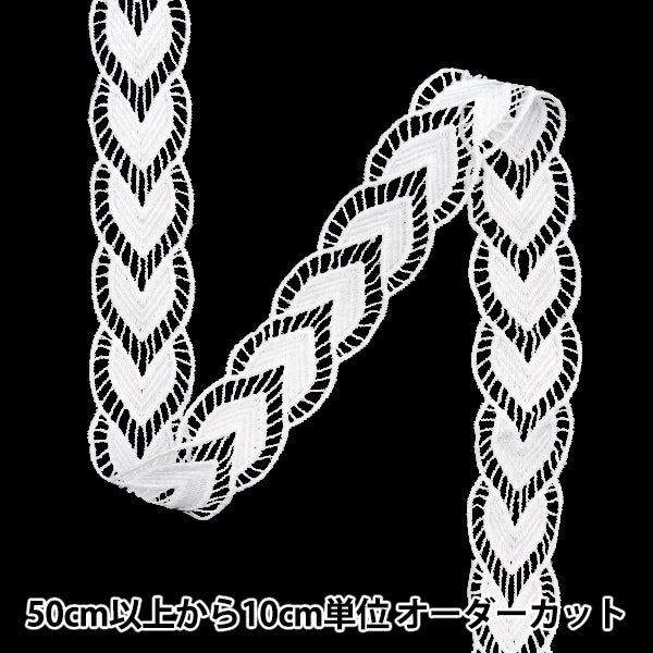 [From quantity 5] RaceRibbonTape "Lace White Approximately 2.5cm Width ISY-6-24-26A"