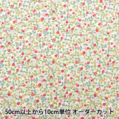 [From quantity 5] Fabric "Broad Find My Wooden Fruit Beige x Pink AP41405-2A"