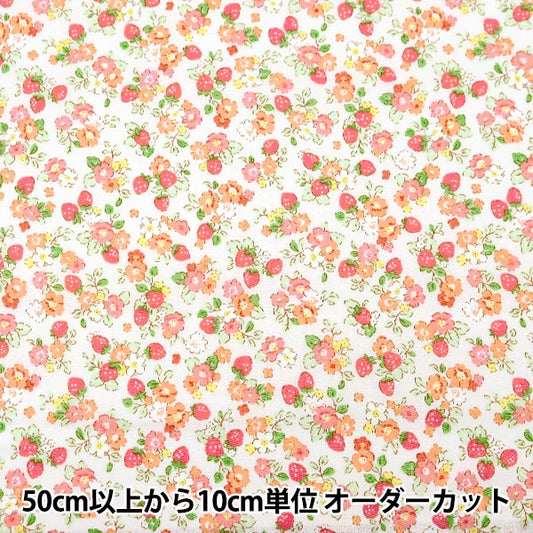 [From quantity 5] Fabric "Broad Find My Strawberry Kinari AP35407-1A"